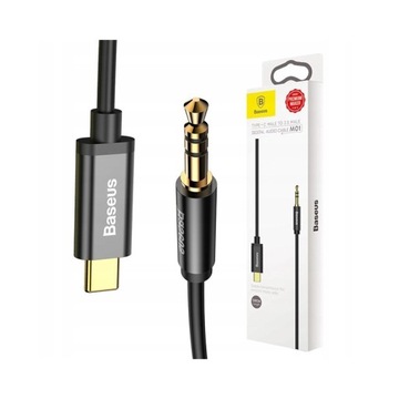 BASEUS KABEL AUDIOUSB-C TYPE-C AUX DO MINI JACK 3.5mm WTYK PRZEWÓD ADAPTER