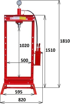 PRASA HYDRAULICZNA 20T PODWÓJNY NAPĘD SZYBKO - WOLNO + PRZESUWANY TŁOK L/P