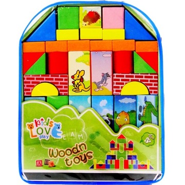 ДЕРЕВЯННЫЕ развивающие кубики в РЮКЗАКЕ