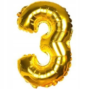 BALON FOLIOWY CYFRA TRZY 