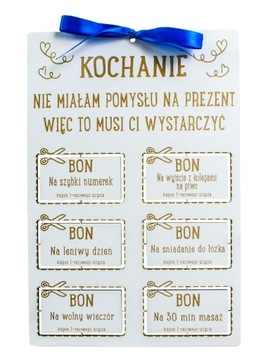 BON NA WALENTYNKI PREZENT DLA CHŁOPAKA DZIEWCZYNY PAR ŚMIESZNY PREZENT