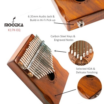 PROFESSIONAL KALIMBA ELEKTRYCZNA Moozica 17 Key UK