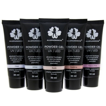 ПОРОШОК ГЕЛЬ АКРИЛОВЫЙ ГЕЛЬ наращивающий гибкий гель для ногтей БЕЛЫЙ БЕЛЫЙ 30г