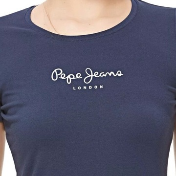 Pepe Jeans T-Shirt PL502711 Granatowy Slim Fit