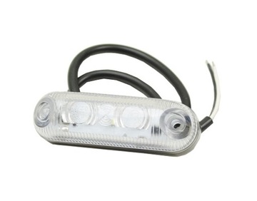 LAMPA OBRYSOWA OWALNA LED BIAŁA 12/24V