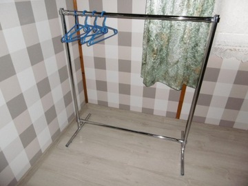 МЕТАЛЛИЧЕСКАЯ ВЕШАЛКА ДЛЯ ОДЕЖДЫ 1,5/1,2 м ПРОЧНАЯ ВЕШАЛКА ШКАФ ХРОМ