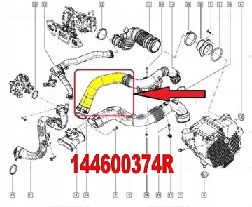 TRUBKA WAZ PŘÍVOD TURBO RENAULT CAPTUR 1.2 TCE NOVÝ