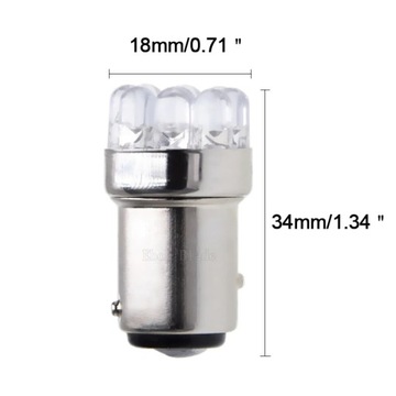 Светодиод 9 DIP P21W R5W R10W BA15S КРАСНЫЙ 12В 24В