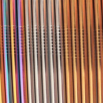 Słomki metalowe Rurki stalowe do picia Zestaw x45