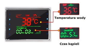 Душевая панель с тропическим душем со светодиодной подсветкой, цвет нержавеющая сталь