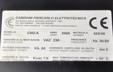 CND/A CANDIANI Zasilacz 8kV antystatyczny