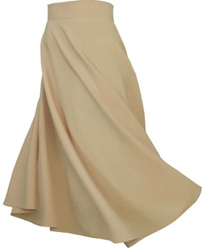 S 73см Длинная юбка миди БЕЖЕВАЯ 36