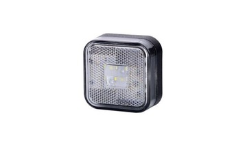 LAMPA OBRYSOWA KWADRATOWA Z ODBLASKIEM BIAŁA LED