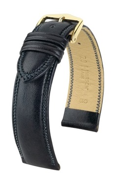 SKÓRZANY PASEK DO ZEGARKA HIRSCH ASCOT BLACK 19 mm