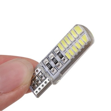 СВЕТОДИОДНАЯ ЛАМПОЧКА 24 SMD 3014 W5W T10 СИЛИКОНОВАЯ СТОЯНОЧНАЯ ФОНА