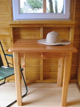 MASYWNY stół kuchenny 65x65 z szufladą HOTEL pub