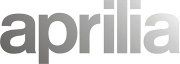 APRILIA 8x3cm srebrna naklejka na motocykl