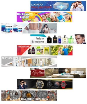 BANERY Google AdWords REKLAMOWE INTERNETOWE 20szt.