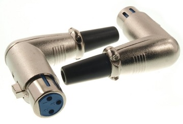 GNIAZDO MIKROFONOWE XLR CANON ŻEŃSKIE KĄTOWE 3675