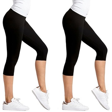 LEGGINSY 3/4 RYBACZKI kryjące fitness joga L/XL