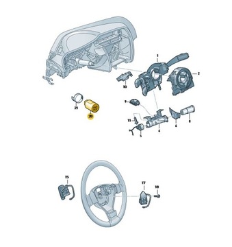 КНОПКА ЗАЖИГАНИЯ СТАРТ-СТОП ДВИГАТЕЛЯ SKODA оригинал