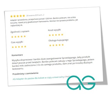 Pasy bezpieczeństwa w ciąży - AG Adapter do pasów