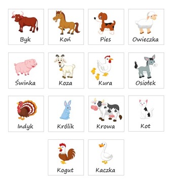 ZESTAW MAGNESÓW dla dzieci na lodówkę ZWIERZĘTA