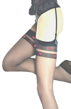 Pończochy 4 do pasa ETERNAL Fiore czarne