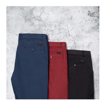 DI SELENTINO SPODNIE CHINO MODNE NAVY STYL 188/86