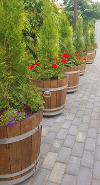 БОЛЬШОЙ ДУБОВЫЙ САДОВЫЙ ЦВЕТОЧНЫЙ ГОРШОК ДЕРЕВЯННЫЙ ГОРШОК 60 Л