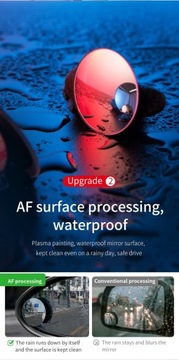 ШИРОКОУГОЛЬНОЕ ЗЕРКАЛО BASEUS С ДОПОЛНИТЕЛЬНОЙ СЛЕПОЙ ЗОНОЙ