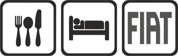 naklejka eat sleep fiat