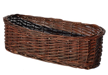 Korytko wiklinowe Osłonka na kwiaty do ogrodu 54cm