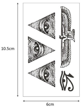 ВРЕМЕННАЯ МОЮЩАЯСЯ ТАТУ ЖЕНСКАЯ МУЖСКАЯ ИЛЛЮМИНАТЫ ГЛАЗ ФАРАОНА СИМВОЛ РА