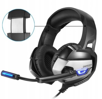 СВЕТОДИОДНЫЕ ИГРОВЫЕ НАУШНИКИ ONIKUMA PS4 PC K5