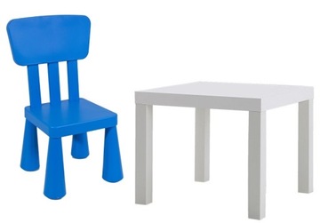 ДЕТСКИЙ СТУЛ ИКЕА МАММУТ СИНИЙ