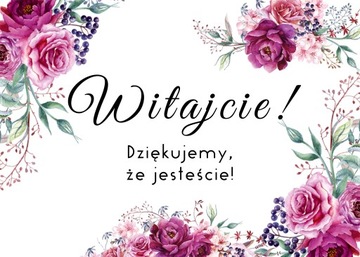 Plakat Witamy Pana Młodego Gości tablica tablice
