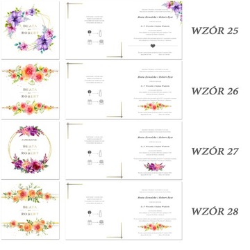 Свадебные приглашения, цветы в деревенском стиле, конверт УЗОРЫ