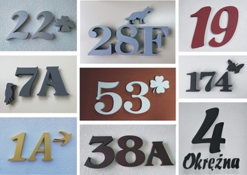 NUMERY NA DOM cyfra litera wys.35cm 1dekor gratis!