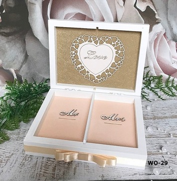 Pudełko na obrączki i koperty grawer P64/P65+