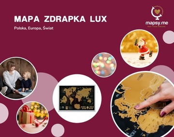 Образовательная скретч-карта LUX в белой рамке