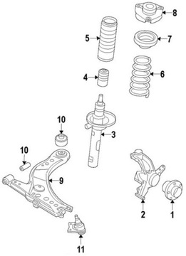 ПЕРЕДНЯЯ ПРУЖИНА PASSAT SUPERB TDI TSI TFSI ОРИГИНАЛ