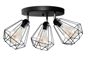 SUFITOWA LAMPA PLAFON DIAMENT LOFT EDISON 3xE27