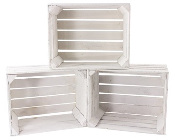 БЕЛАЯ ДЕРЕВЯННАЯ КОРОБКА, беленые винтажные коробки