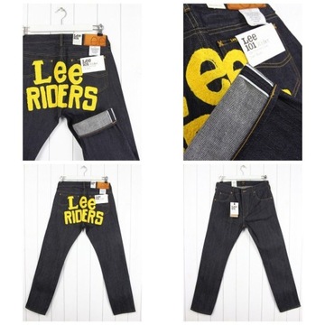 LEE spodnie SLIM navy jeans 101 RIDER_ W32 L32