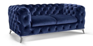 KANAPA Sofa 2-Osobowa Duża STYL GLAMOUR Pikowana Tapicerowana