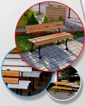 скамейка садовая скамейка ПВХ ПЛАТЫ! Квасцы ножки - фото