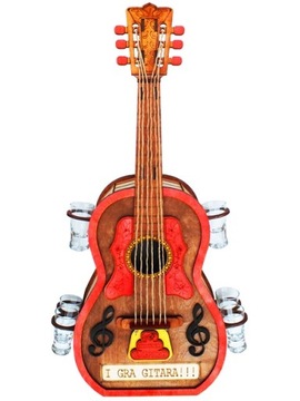 GITARA STOJAK KARAFKA KIELISZKI PREZENT URODZINY D
