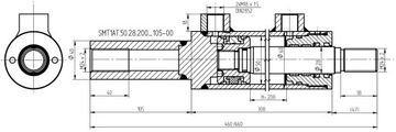 ГИДРАВЛИЧЕСКИЙ ЦИЛИНДР СМТ1АТ 50x28x200 L=460