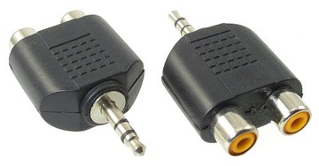 Rozgałęźnik wtyk jack 3,5mm na 2xgniazda RCA 3419